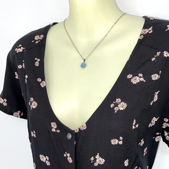 Vans Dress Floral Button Down Mini Excellent Sz Medium - Picture 2 of 7